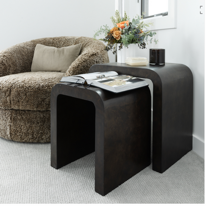 Breann Nesting Tables-Chocolate Burl
