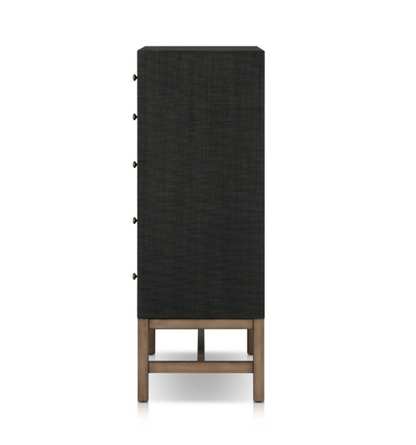 Bhari 34" Tall Dresser- Black Raffia