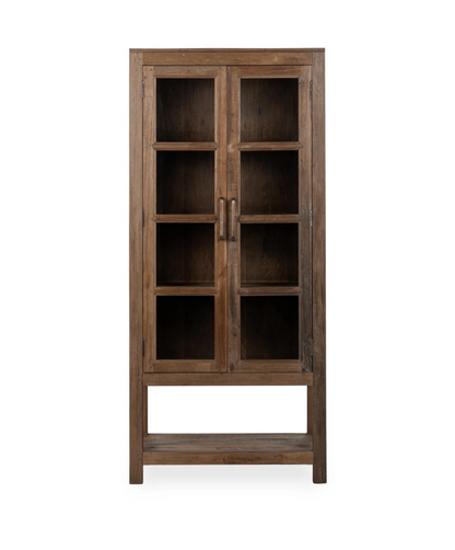 Burundi 36" Reclaimed Wood + Glass Cabinet