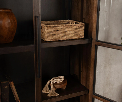 Ravvi 39" 2 Door Cabinet - Coffee + Iron