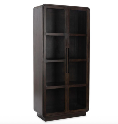 Ravvi 39" 2 Door Cabinet - Coffee + Iron