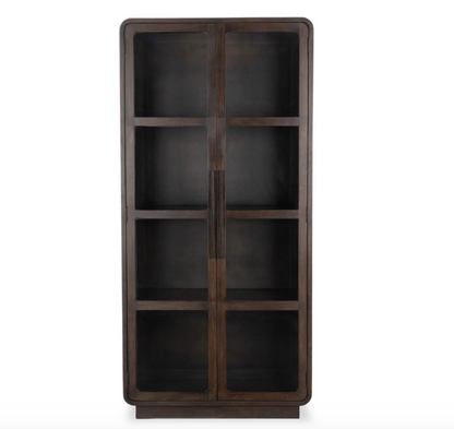Ravvi 39" 2 Door Cabinet - Coffee + Iron