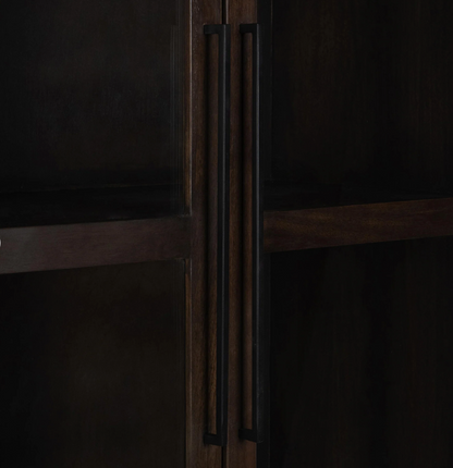 Ravvi 39" 2 Door Cabinet - Coffee + Iron