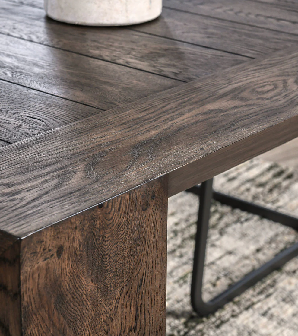 Savoy 89" Reclaimed Oak Dining Table - Espresso
