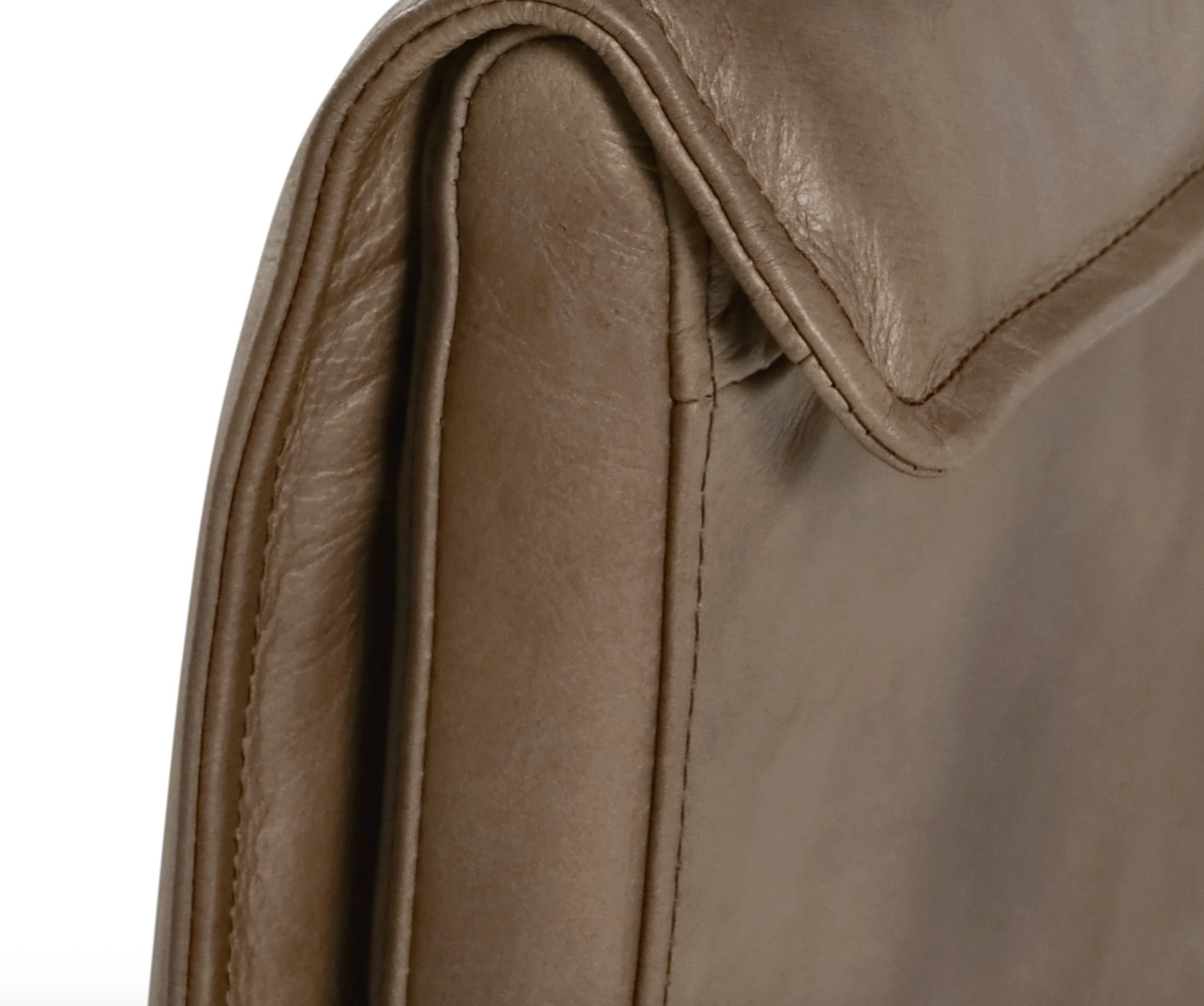 Wesley Top Grain Counter Stool - Saddle + Brass