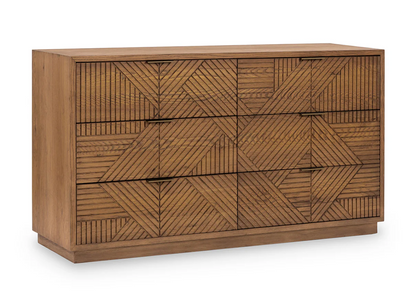 Santa Rosa 63" 6 Drawer Dresser- Oak