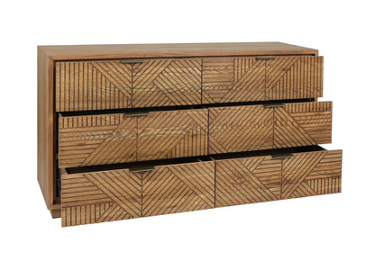 Santa Rosa 63" 6 Drawer Dresser- Oak