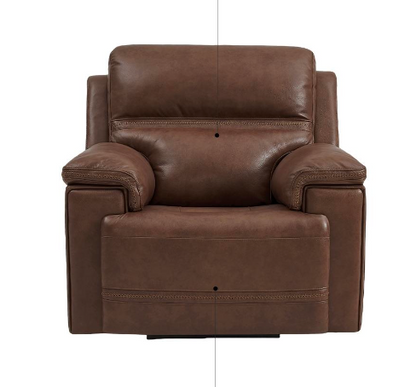 Christian 42" Top Grain Leather Power Motion Reclining Chair - Acorn