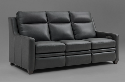 Fraser 77" Top Grain Power Motion Reclining Sofa - Graphite Gray