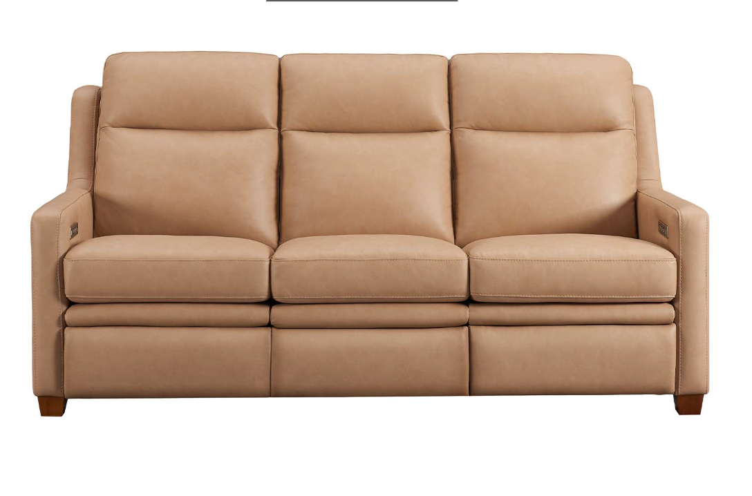 Fraser 77" Top Grain Power Motion Reclining Sofa - Latte