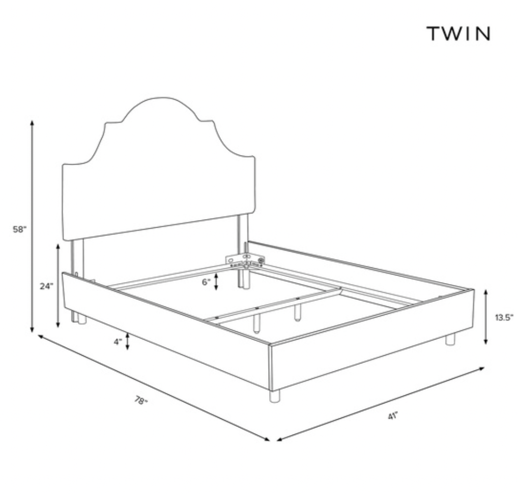 Tabitha Scalloped Customizable Bed