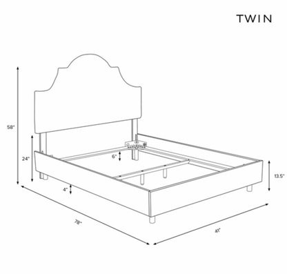 Tabitha Scalloped Customizable Bed