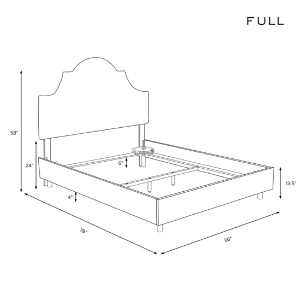 Tabitha Scalloped Customizable Bed