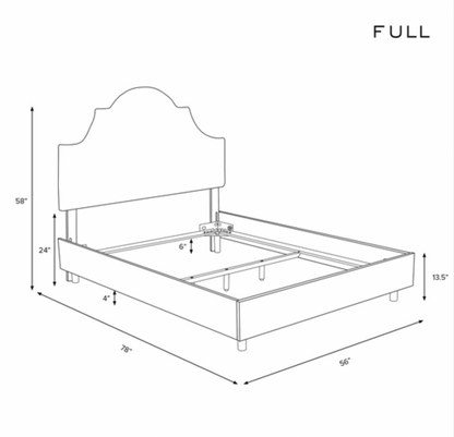 Tabitha Scalloped Customizable Bed