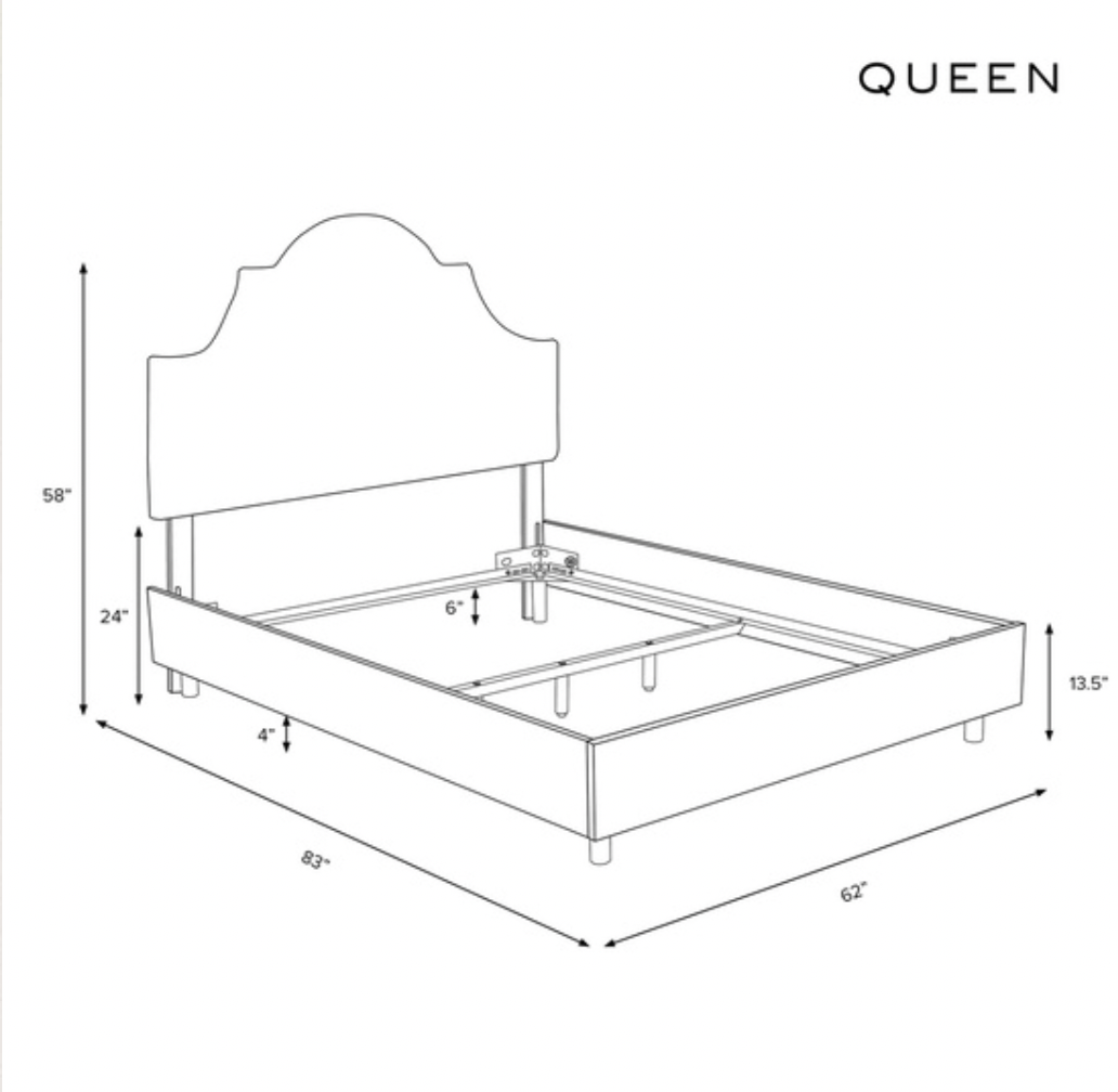 Tabitha Scalloped Customizable Bed