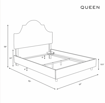 Tabitha Scalloped Customizable Bed