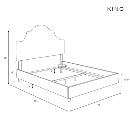 Tabitha Scalloped Customizable Bed