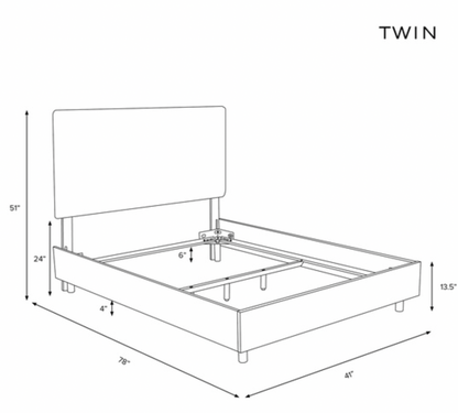 Maryn Channelled Back Customizable Bed