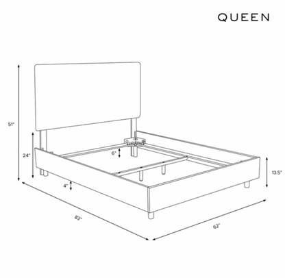 Maryn Channelled Back Customizable Bed