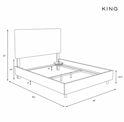 Maryn Channelled Back Customizable Bed