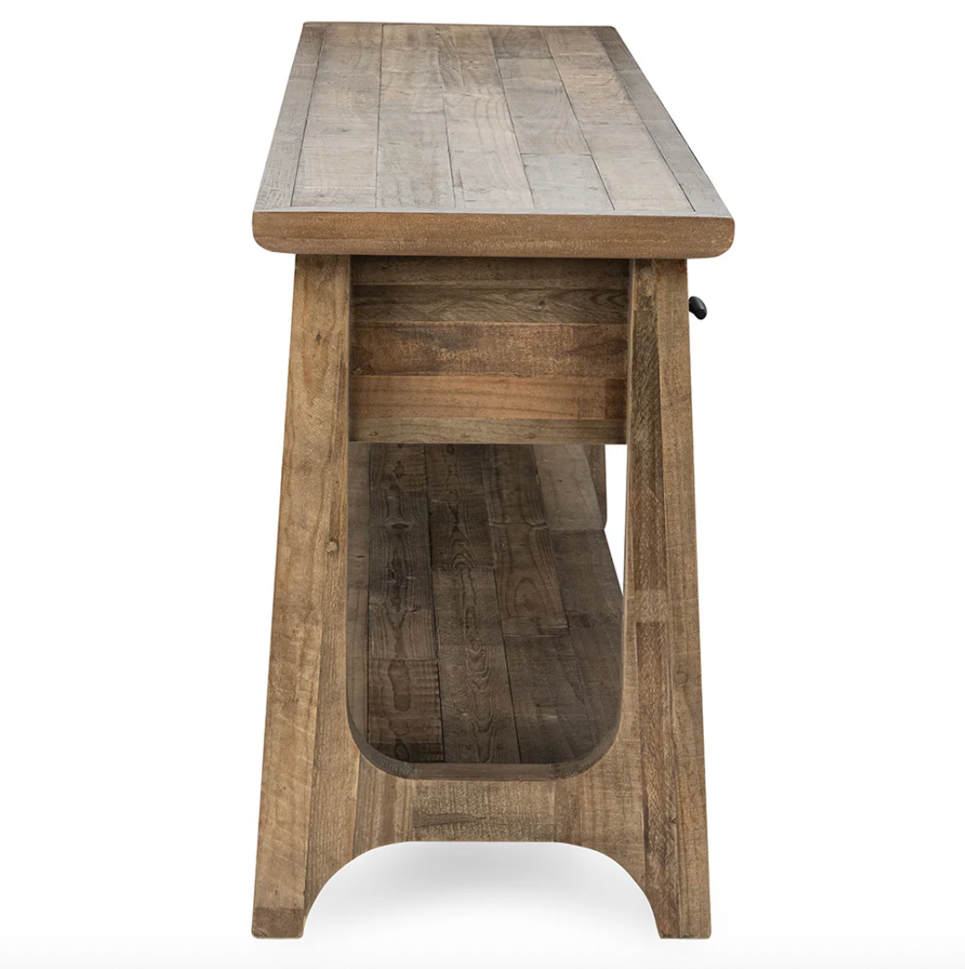Montauk 82" 5 Drawer Console Table - Reclaimed Pine