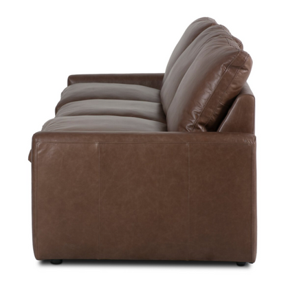 Timothy 111" 3 Cushion Power Reclining Top Grain Leather Sofa - Coco