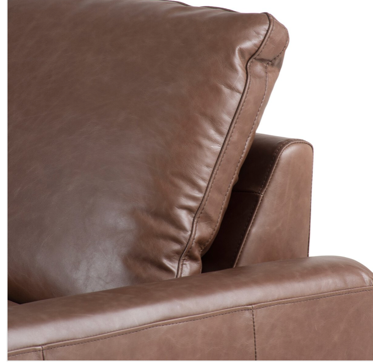 Timothy 111" 3 Cushion Power Reclining Top Grain Leather Sofa - Coco