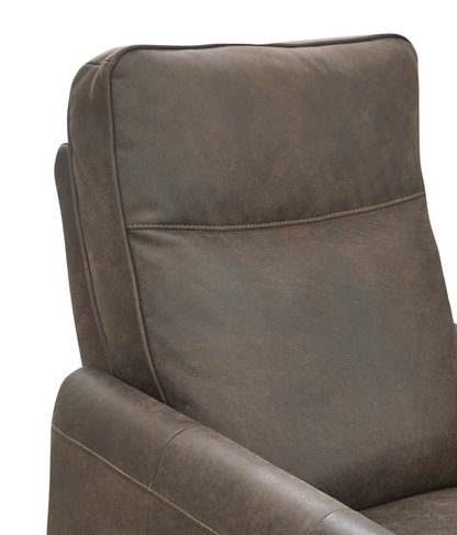 Valkerie 29" Top Grain Leather Power Recliner - Dark Brown