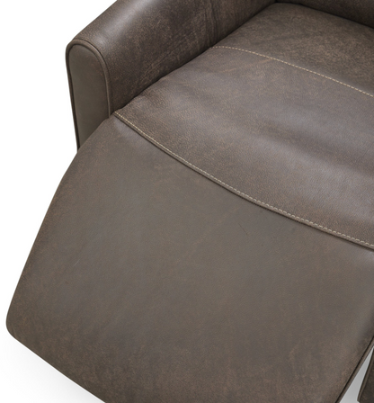 Valkerie 29" Top Grain Leather Power Recliner - Dark Brown