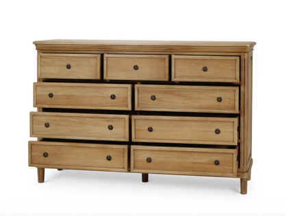 Haywood 72" Mahogany 9 Drawer Dresser - Fruitwood