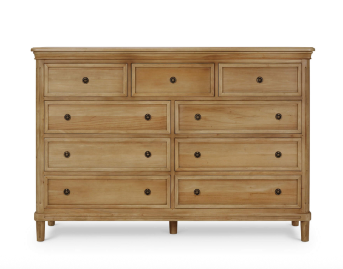 Haywood 72" Mahogany 9 Drawer Dresser - Fruitwood