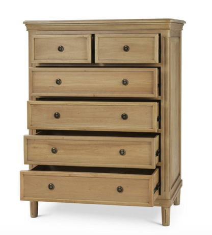 Haywood 41" Mahogany 6 Drawer Chest- Fruitwood
