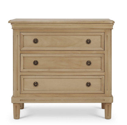 Haywood 34" Mahogany 3 Drawer Nightstand- Fruitwood