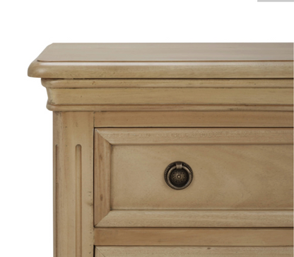 Haywood 34" Mahogany 3 Drawer Nightstand- Fruitwood