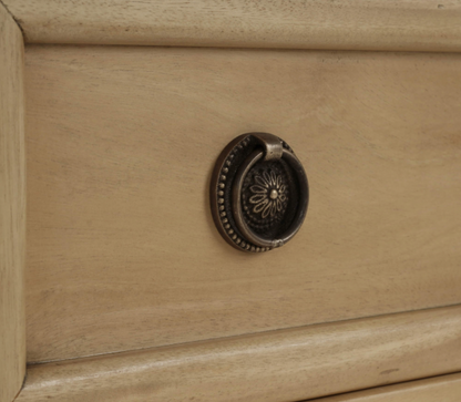 Haywood 34" Mahogany 3 Drawer Nightstand- Fruitwood