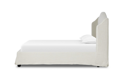 Claire 86" Slipcovered King Bed - Crisp Linen