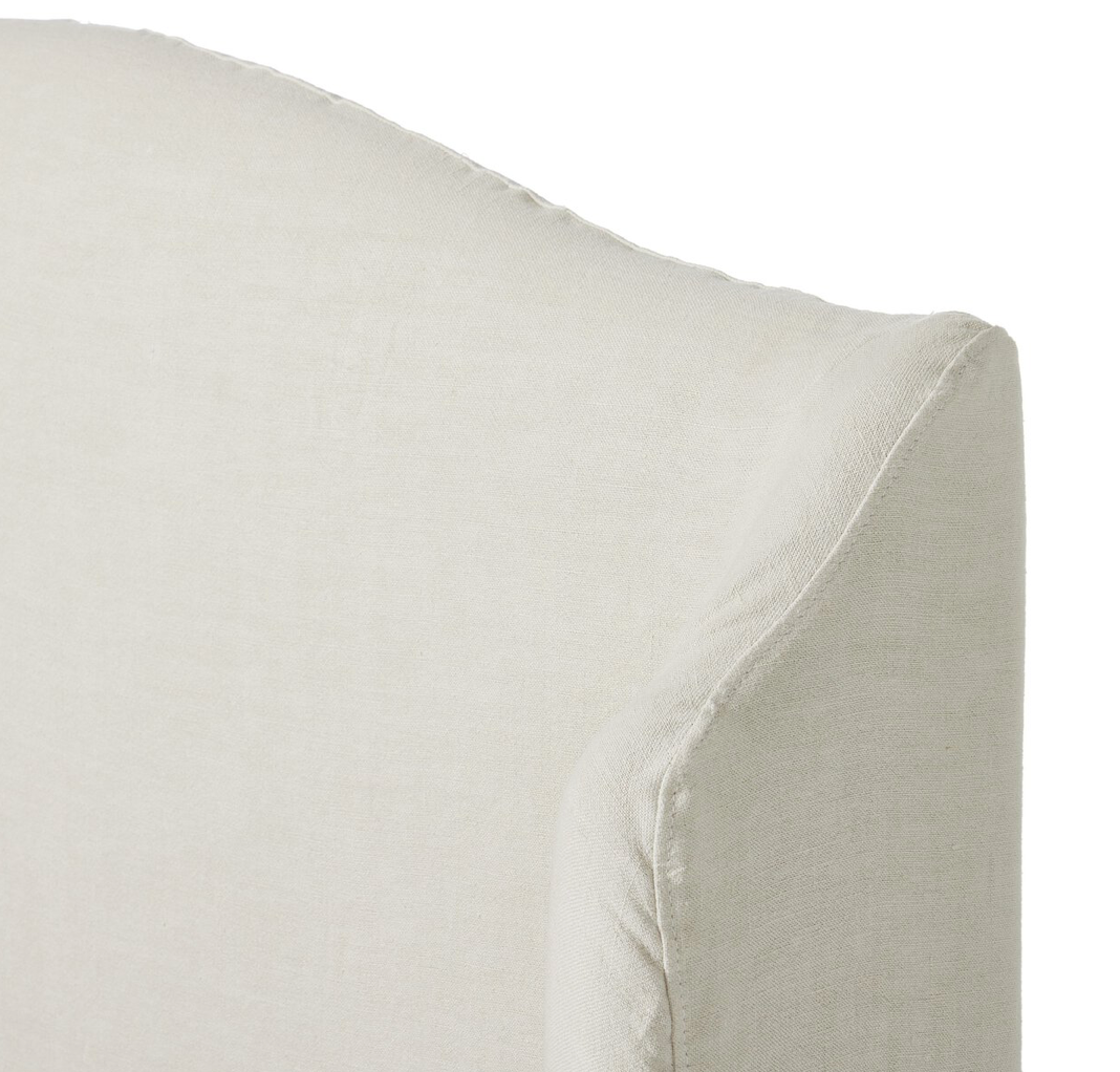 Claire 86" Slipcovered King Bed - Crisp Linen