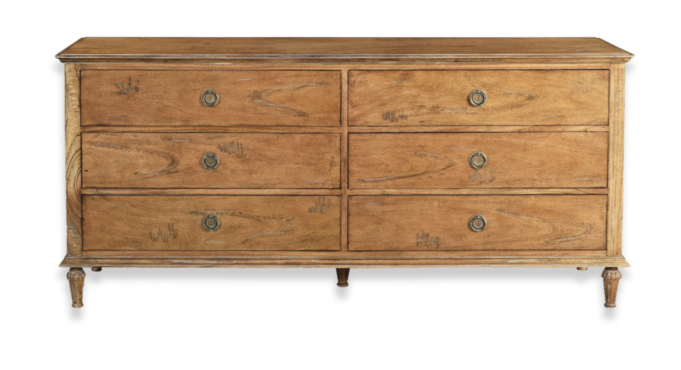 Crestwood 72" 6 Drawer Dresser - Beechwood