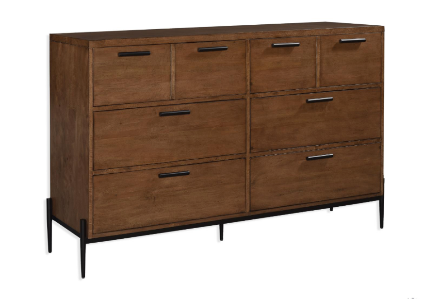Coronado 66" 8 Drawer Dresser - Chestnut