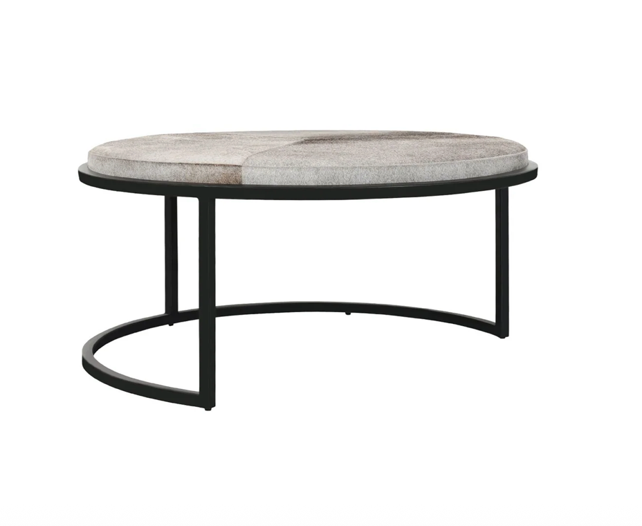 Abilene 40" Nesting Tables - Sparrow Gray + Iron