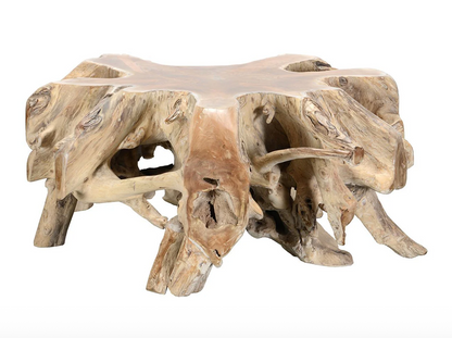 Crete 41" Teak Root Coffee Table - Bleached Natural
