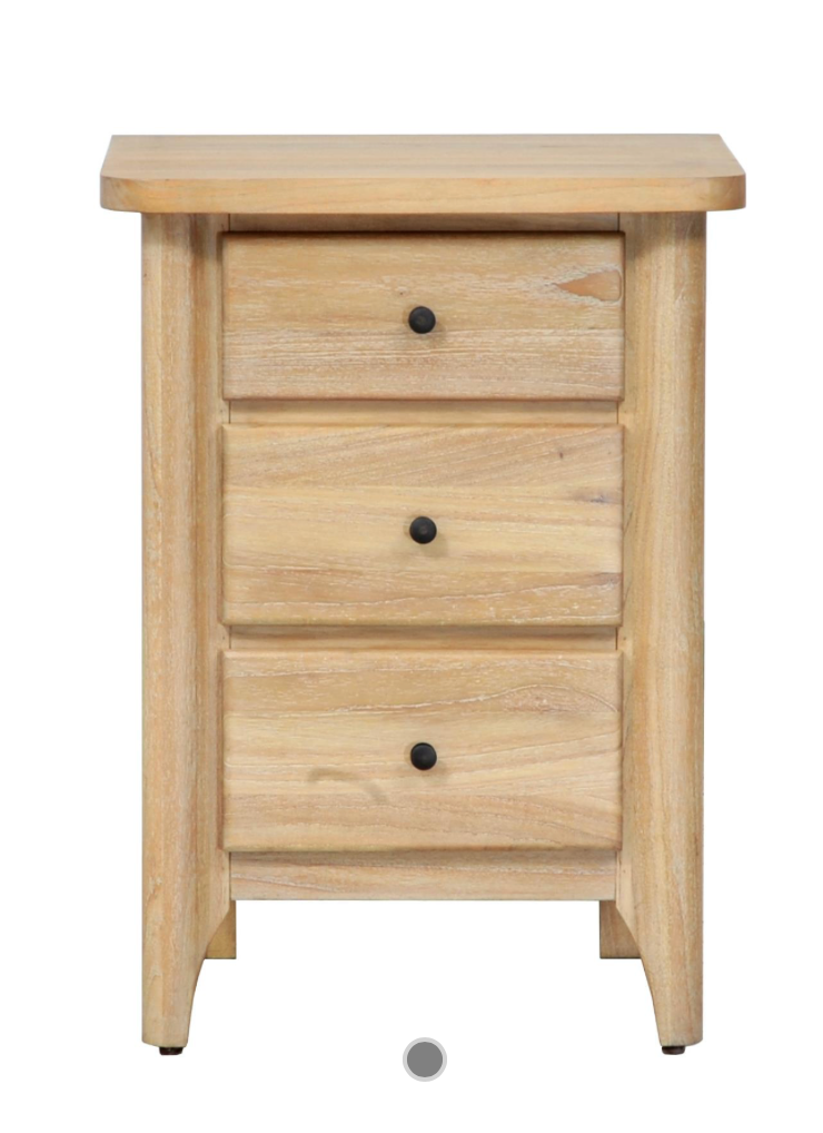 Sedona 22" 3 Drawer Nightstand - Blonde Oak