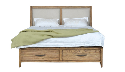 Provo 63" Queen Storage Bed - Sandrift + Cloud Linen