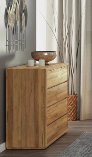 Laguna 68" 6 Drawer Dresser -  Golden Teak