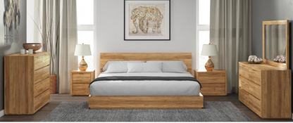 Laguna 88" King Bed - Golden Teak
