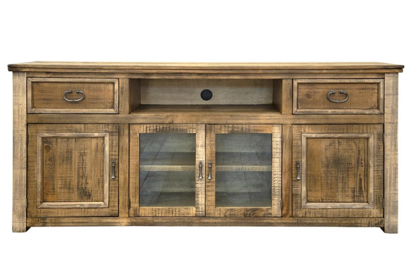 Morales 60" Glass Front Media Cabinet