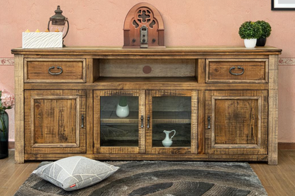 Morales 80" Glass Front Media Cabinet