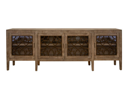 Mandalay 107" Reclaimed Pine 4 Door Sideboard - Light Natural