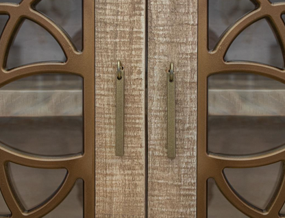 Mandalay 107" Reclaimed Pine 4 Door Sideboard - Light Natural