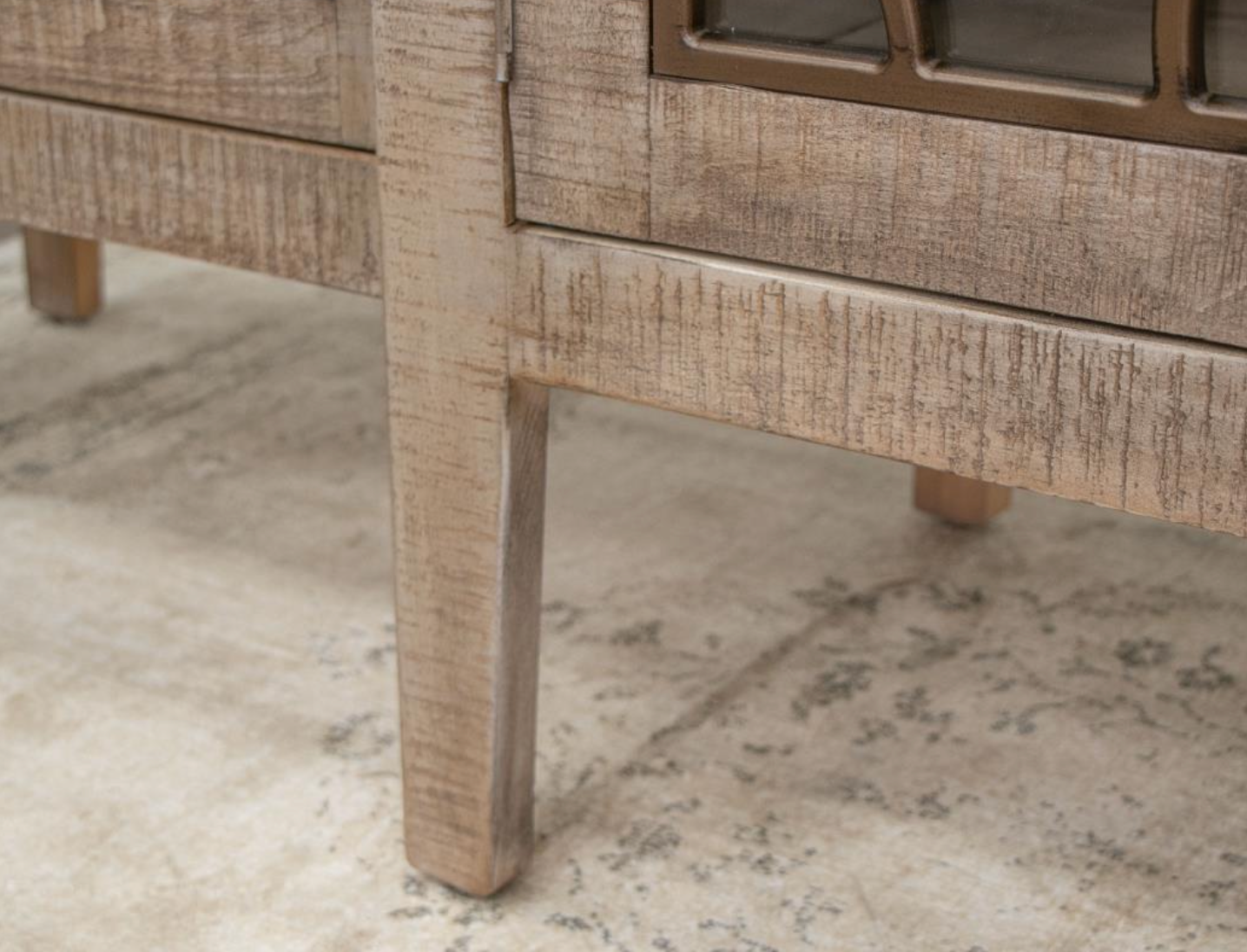 Mandalay 107" Reclaimed Pine 4 Door Sideboard - Light Natural